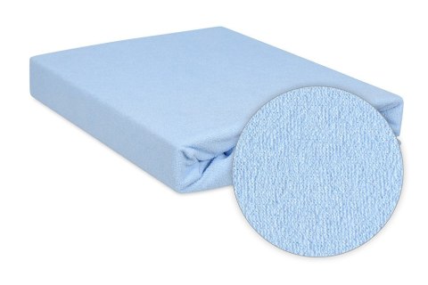 Prześcieradło nieprzemakalne 140x200 24 niebieskie frotte z gumką podkład