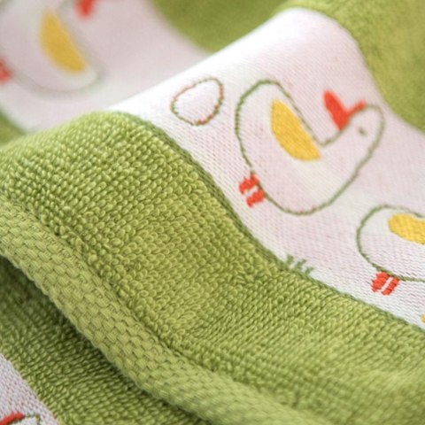 Ręcznik 30x50 Kaczki Bazylia-5557 zielony frotte bawełniany dziecięcy do przedszkola
