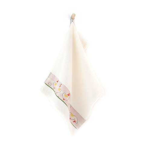 Ręcznik 30x50 Kaczki Kremowy-5723 frotte bawełniany dziecięcy do przedszkola