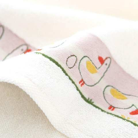 Ręcznik 30x50 Kaczki Kremowy-5723 frotte bawełniany dziecięcy do przedszkola