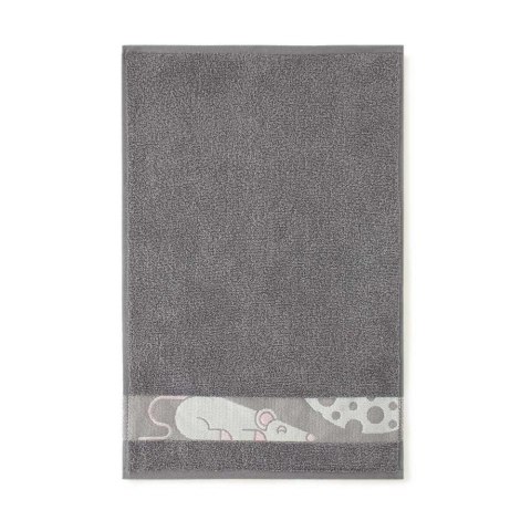 Ręcznik 30x50 Mysz Dymny-5945 szary frotte bawełniany dziecięcy do przedszkola