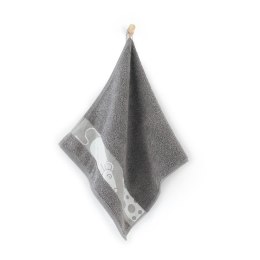 Ręcznik 30x50 Mysz Dymny-5945 szary frotte bawełniany dziecięcy do przedszkola