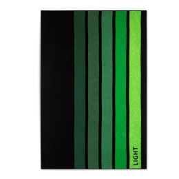 Ręcznik plażowy 100x160 Light zielony czarny pasy frotte 380 g/m2 8881/3