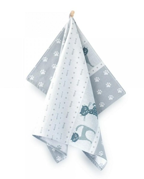 Ścierka kuchenna 50x70 Maru w pudełku kotek szara na prezent 8588/1