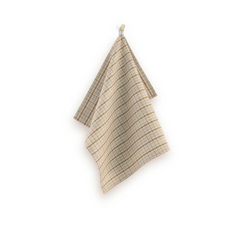 Ścierka kuchenna 50x70 Scotland brązowa beżowa kratka bawełniana do naczyń