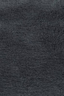 Koc bawełniany akrylowy 150x200 0293/31 antracytowy narzuta pled wykończony frędzlami