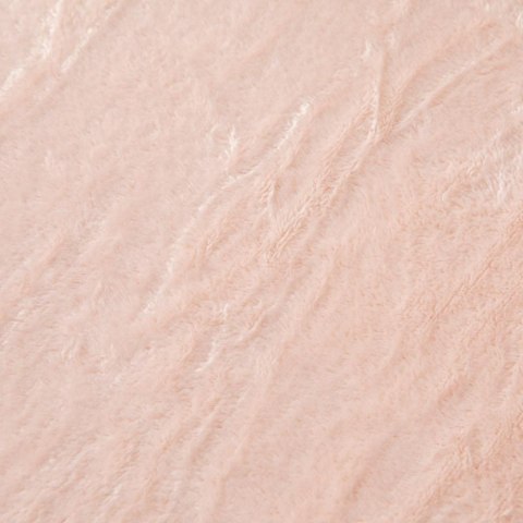 Koc narzuta na fotel z mikrofibry 75x150 Solo różowy pudrowy
