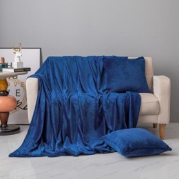 Koc narzuta z mikrofibry 150x200 Solo granatowy