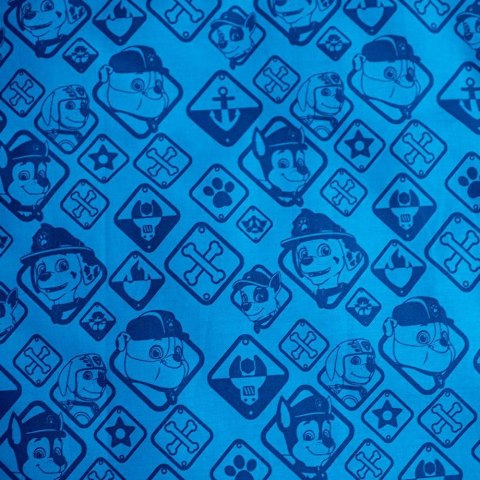 Pościel bawełniana 100x135 Psi Patrol Paw Pieski 8671 niebieska drużyna