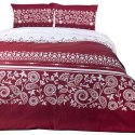 Pościel flanelowa 160x200 Kwiaty bordowa biała 31497/1 Flanela 3 Darymex