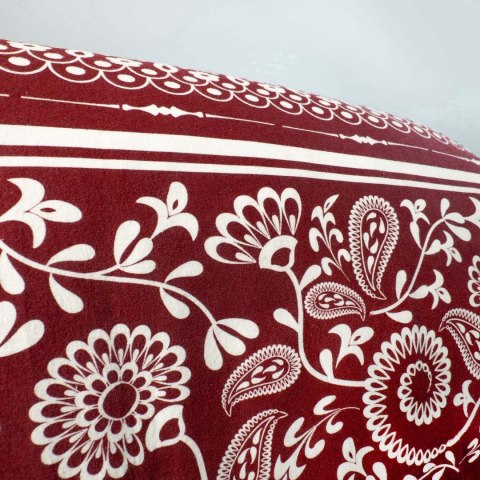 Pościel flanelowa 160x200 Kwiaty bordowa biała 31497/1 Flanela 3 Darymex