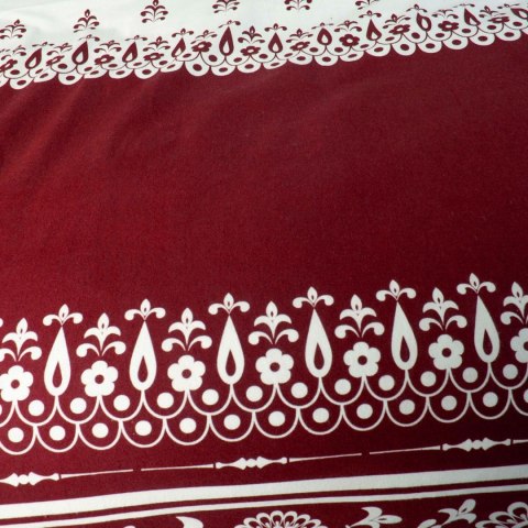 Pościel flanelowa 160x200 Kwiaty bordowa biała 31497/1 Flanela 3 Darymex