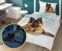 Pościel świecąca w ciemności 160x200 owczarek niemiecki 4023 A bawełniana Fluo 133