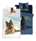 Pościel świecąca w ciemności 160x200 owczarek niemiecki 4023 A bawełniana Fluo 133