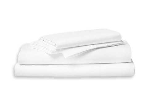 Prześcieradło hotelowe bez gumki 200x220 białe bawełniane Darymex