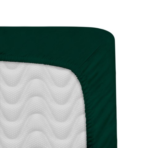 Prześcieradło satynowe z gumką 200x220 zielone butelkowe 036 jednobarwne Darymex