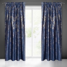 Zasłona gotowa kornelia na taśmie cm 140x270 granatowy