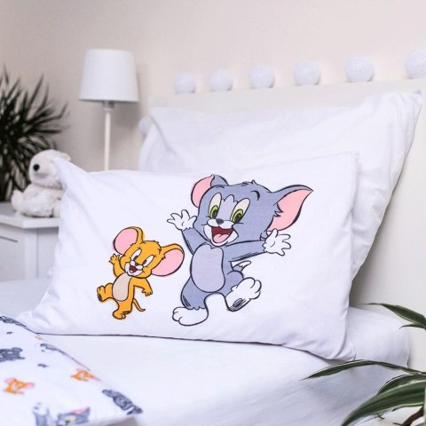 Pościel bawełniana 100x135 Tom & Jerry poszewka 40x60 dziecięca do łóżeczka