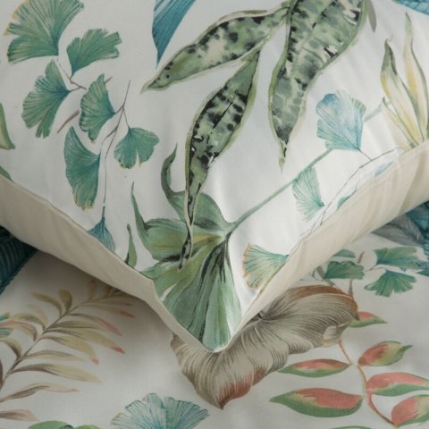 Pościel z mikrowłókna 160x200 Lea 01 liście miętowa D91