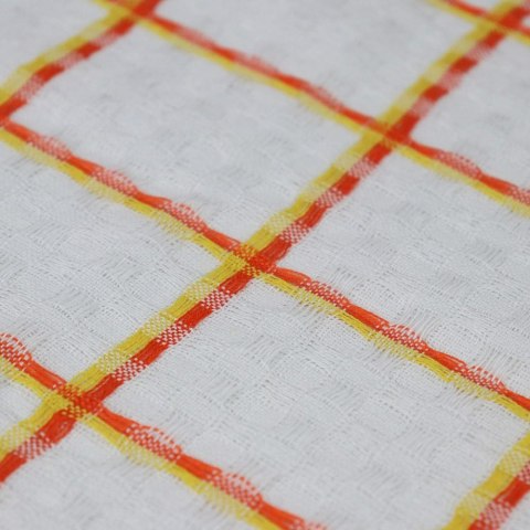 Ścierka kuchenna 38x64 Big Check kratka żółta bawełniana Domarex