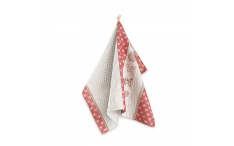 Ścierka kuchenna 50x70 Katarzynki bordowa brązowa Zwoltex 23