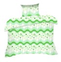 Pościel bawełniana 140x200 lizaki zielona 322N Classic