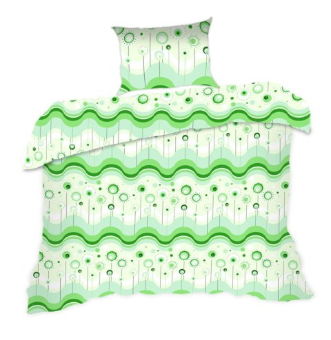 Pościel bawełniana 140x200 lizaki zielona 322N Classic