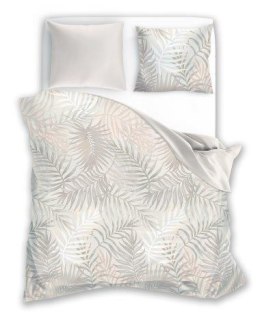 Pościel bawełniana 160x200 beżowa pudrowa liście Letni Sen 007 Faro