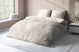 Pościel bawełniana 160x200 beżowa pudrowa liście Letni Sen 007 Faro