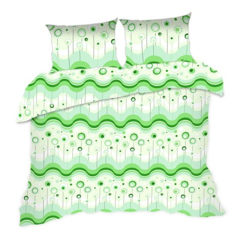 Pościel bawełniana 160x200 lizaki zielona 322N Classic