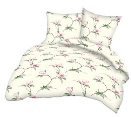 Pościel z kory 160x200 kremowa różowa magnolia A835 Kora 23