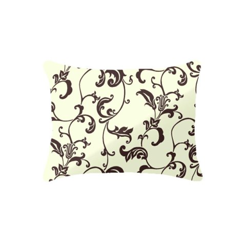Poszewka bawełniana 50x60 kremowa brązowa wzorki 510N Classic