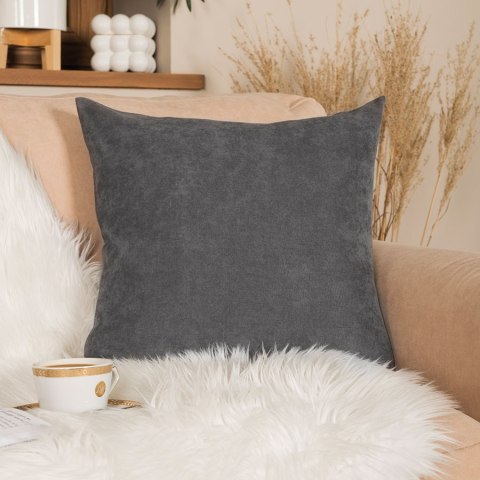 MILAS Poszewka dekoracyjna, 40x40cm, kolor 798 ciemny szary - szyta w Polsce MILAS0/POP/798/040040/1
