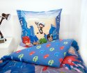 Pościel bawełniana 140x200 PJ Masks niebieska poszewka 70x90 H23