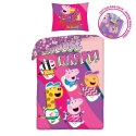 Pościel bawełniana 140x200 Świnka Peppa różowa PE-3262BL poszewka 70x90 + worek bawełniany Halantex