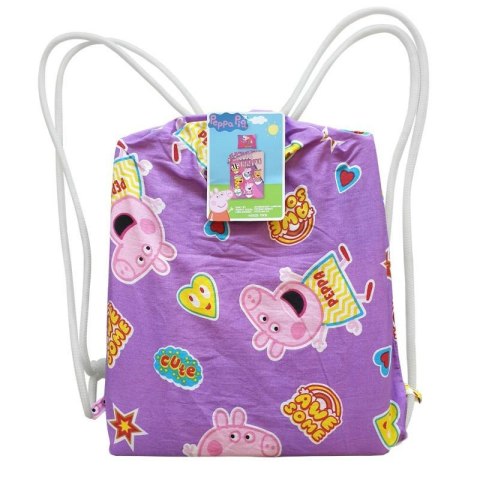 Pościel bawełniana 140x200 Świnka Peppa różowa PE-3262BL poszewka 70x90 + worek bawełniany Halantex