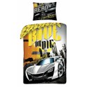 Pościel świecąca w ciemności 140x200 Szybcy i wściekli żółta FF-7676BL poszewka 70x90 Halantex