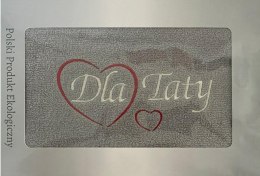 Prezent dla Taty ręcznik 70x140 Dla Taty szary serduszka w pudełku na Dzień Taty