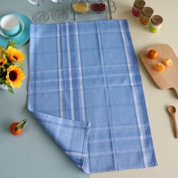 Ścierka kuchenna 45x65 Fair niebieska kratka bawełniana I 23