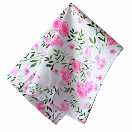 Ścierka kuchenna 45x65 Róże biała różowa bawełniana I 23