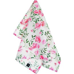 Ścierka kuchenna 45x65 Róże biała różowa bawełniana I 23