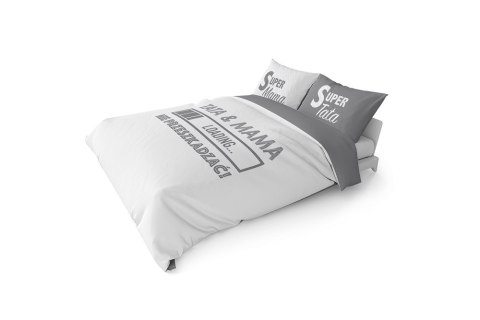 Pościel bawełniana 160x200 tata & mama nie przeszkadzać 4417 A Holland 35