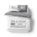 Pościel bawełniana 160x200 tata & mama nie przeszkadzać 4417 A Holland 35