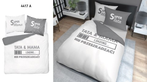 Pościel bawełniana 160x200 tata & mama nie przeszkadzać 4417 A Holland 35