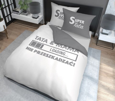 Pościel bawełniana 160x200 tata & mama nie przeszkadzać 4417 A Holland 35
