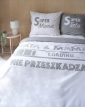 Pościel bawełniana 160x200 tata & mama nie przeszkadzać 4417 A Holland 35