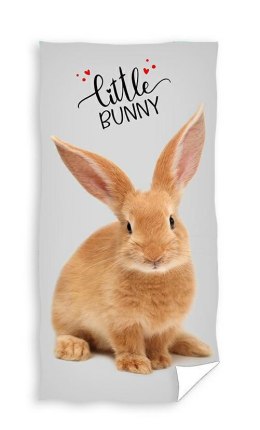 Ręcznik plażowy 70x140 króliczek na szarym tle bawełniany Summer