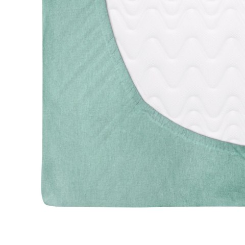 Prześcieradło flanelowe z gumką 90x200 turkusowe Darymex