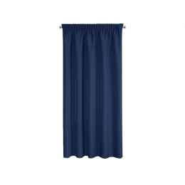 Zasłona 140x175 Rita granatowa gotowa na taśmie żabki tunel agrafki Eurofirany