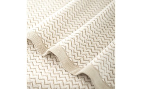 Ręcznik Lahti 70x140 beżowy zygzak 500 g/m2 Zwoltex 23